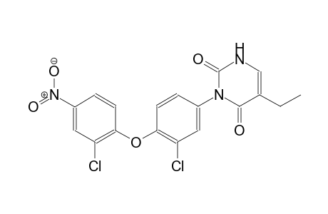 3-[3-chloro-4-(2-chloro-4-nitrophenoxy)phenyl]-5-ethyl-2,4(1H,3H)-pyrimidinedione