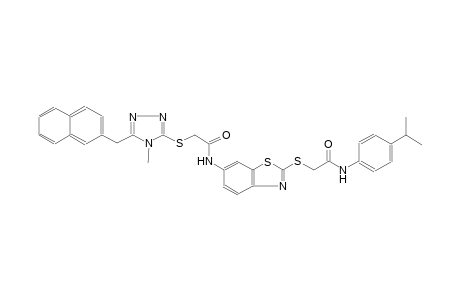 acetamide, N-[2-[[2-[[4-(1-methylethyl)phenyl]amino]-2-oxoethyl]thio]-6-benzothiazolyl]-2-[[4-methyl-5-(2-naphthalenylmethyl)-4H-1,2,4-triazol-3-