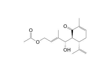 (4S,2E)-4-Hydroxy-3-methyl-4-[(1S,6S)-3-methyl-2-oxo-6-(prop-1-en-2-yl)cyclohex-3-enyl]but-2-enyl Acetate