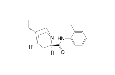 1-Azabicyclo[2.2.2]octane-2-carboxamide, 5-ethyl-N-(2-methylphenyl)-, (2.alpha.,4.alpha.,5.alpha.)-(.+-.)-