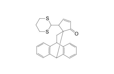 Spiro[3-cyclopentene-1,11'-[9,10]ethanoanthracen]-2-one, 5-(1,3-dithian-2-yl)-9',10'-dihydro-, (R*,R*)-(.+-.)-