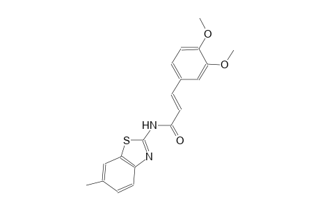 (2E)-3-(3,4-dimethoxyphenyl)-N-(6-methyl-1,3-benzothiazol-2-yl)-2-propenamide