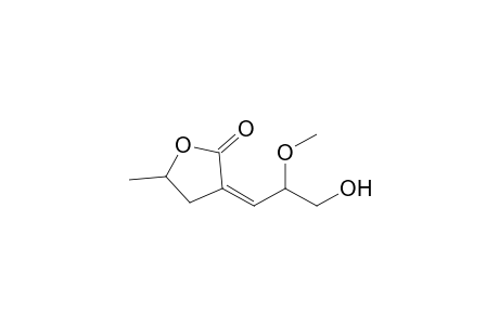 4-Methyl-2-(3-hydroxy-2-methoxy-1-propylidene)-.gamma.-butyrolactone