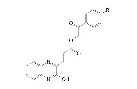 2-(4-bromophenyl)-2-oxoethyl 3-(3-hydroxy-2-quinoxalinyl)propanoate