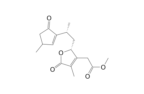 3-Furanacetic acid, 2,5-dihydro-4-methyl-2-[2-(3-methyl-5-oxo-1-cyclopenten-1-yl)propyl]-5-oxo-, methyl ester, [2R*[R*(R*)]]-(.+-.)-
