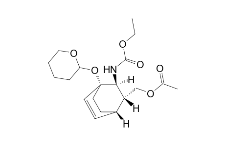 Carbamic acid, [3-[(acetyloxy)methyl]-1-[(tetrahydro-2H-pyran-2-yl)oxy]bicyclo[2.2.2]oct-5-en-2-yl]-, ethyl ester, (1.alpha.,2.alpha.,3.beta.,4.beta.)-(.+-.)-
