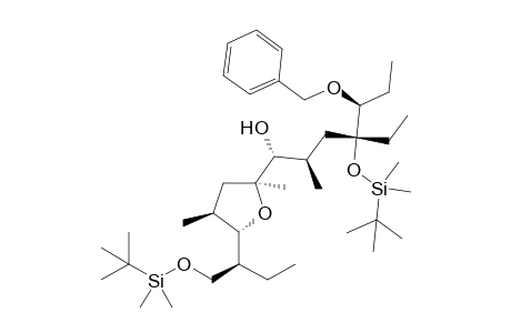 (2S)-2-{(2S,3S,5S)-5-[(1R,2R,4R,5S)-5-Benzyloxy-4-tert-butyldimethylsilyloxy-4-ethyl-1-hydroxy-2-methylheptyl]-3,5-dimethyltetrahydrofuran-2-yl}-1-tert-butyldimethylsilyloxybutane