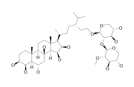 HALITYLOSIDE-A;(24R)-29-O-[2-O-METHYL-BETA-D-XYLOPYRANOSYL-(1->2)-BETA-D-XYLOPYRANOSYL]-24-ETHYL-5-ALPHA-CHOLESTANE-3-BETA,4-BETA,6-ALPHA,8,15-BETA-16-BETA,29-