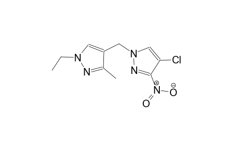 4-chloro-1-[(1-ethyl-3-methyl-1H-pyrazol-4-yl)methyl]-3-nitro-1H-pyrazole