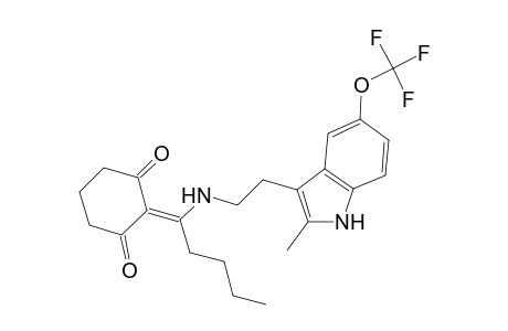 2-[1-[2-[2-methyl-5-(trifluoromethoxy)-1H-indol-3-yl]ethylamino]pentylidene]cyclohexane-1,3-dione