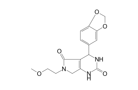 1H-Pyrrolo[3,4-d]pyrimidine-2,5-dione, 4-(1,3-benzodioxol-5-yl)-3,4,6,7-tetrahydro-6-(2-methoxyethyl)-