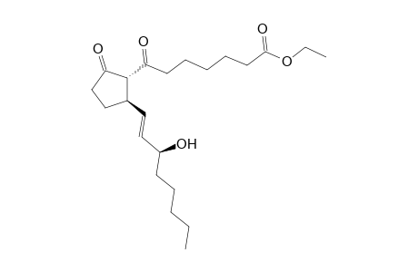 Prost-13-en-1-oic acid, 15-hydroxy-7,9-dioxo-, ethyl ester, (13E,15S)-(.+-.)-