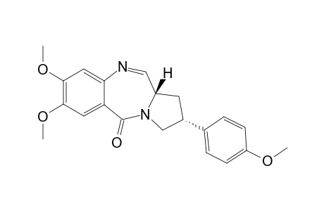 (2-R,11A-S)-7,8-DIMETHOXY-2-(4-METHOXYPHENYL)-2,3-DIHYDRO-1-H-PYRROLO-[2.1-C]-[1.4]-BENZODAZEPIN-5-(11A-H)-ONE