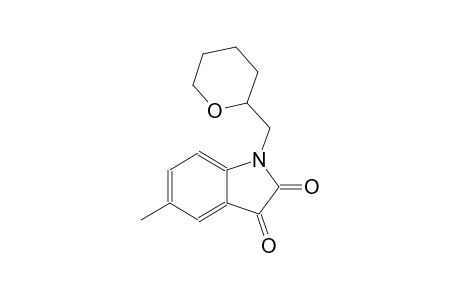 5-methyl-1-(tetrahydro-2H-pyran-2-ylmethyl)-1H-indole-2,3-dione