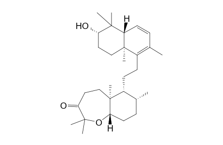 (5aS,6R,7R,9aS)-6-[2-[(4aR,6S,8aS)-2,5,5,8a-tetramethyl-6-oxidanyl-4a,6,7,8-tetrahydronaphthalen-1-yl]ethyl]-2,2,5a,7-tetramethyl-5,6,7,8,9,9a-hexahydro-4H-benzo[b]oxepin-3-one