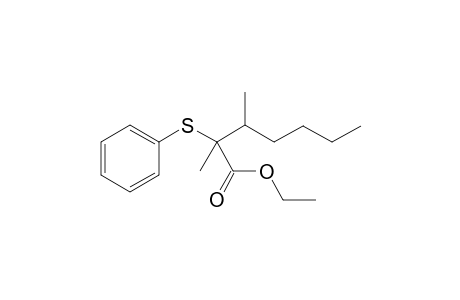Ethyl 2,3-dimethyl-2-phenylthioheptanoate