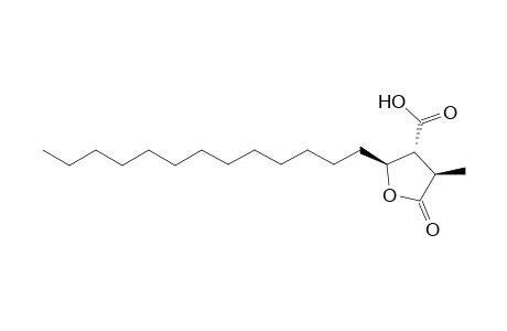 (2S,3R,4R)-4-methyl-5-oxidanylidene-2-tridecyl-oxolane-3-carboxylic acid