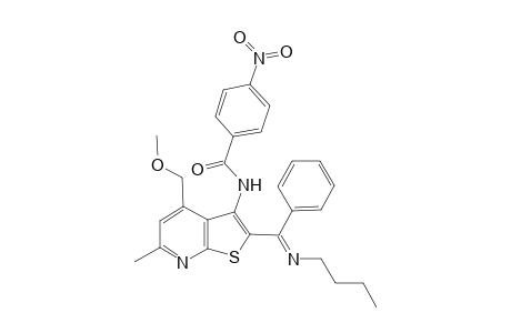 Benzamide, N-[2-[(butylimino)phenylmethyl]-4-(methoxymethyl)-6-methylthieno[2,3-b]pyridin-3-yl]-4-nitro-
