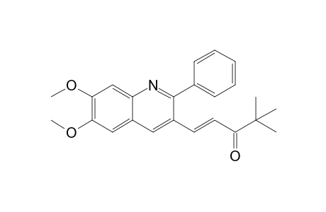 (1E)-1-(6,7-Dimethoxy-2-phenylquinolin-3-yl)-4,4-dimethylpent-1-en-3-one