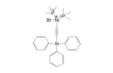Bromo bis(trimethylphosphane)[(triphenylsilyl)ethynyl] nickel(II)
