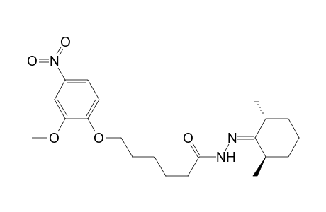 Hexanoic acid, 6-(2-methoxy-4-nitrophenoxy)-, (2,6-dimethylcyclohexylidene)hydrazide, trans-