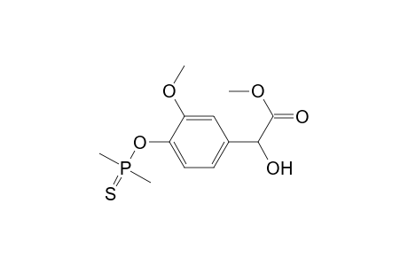 Benzeneacetic acid, 4-[(dimethylphosphinothioyl)oxy]-.alpha.-hydroxy-3-methoxy-, methyl ester
