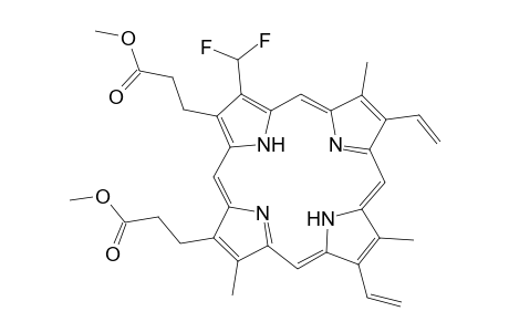 21H,23H-Porphine-2,18-dipropanoic acid, 3-(difluoromethyl)-8,13-diethenyl-7,12,17-trimethyl-, dimethyl ester