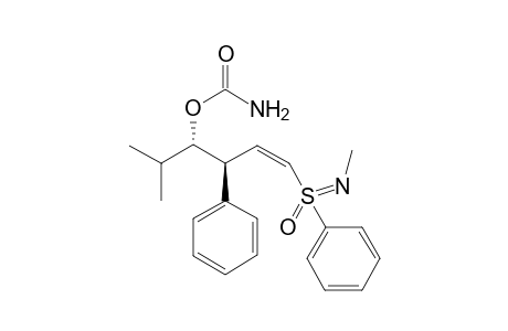 (5Z)-2-Methyl-6-[N-methyl-S-(phenylsulfonimidoyl)]-4-phenyl-5-hexen-3-yl carbamate