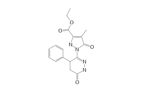 ETHYL-1-(1,4,5,6-TETRAHYDRO-6-OXO-4-PHENYLPYRIDAZIN-3-YL)-4,5-DIHYDRO-4-METHYL-5-OXO-1H-PYRAZOLE-3-CARBOXYLATE