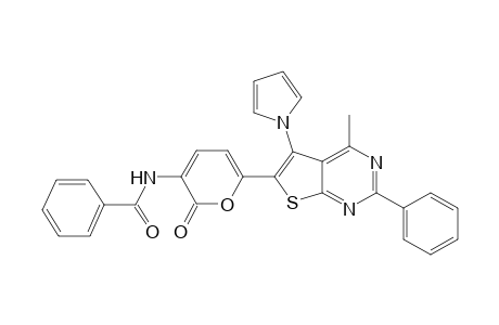 6-(3-Benzoylaminopyran-2-on-6-yl)-5-(1-pyrrolyl)-4-methyl-2-phenylthieno[2,3-d]pyrimidine