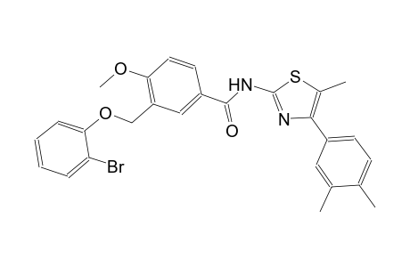 3-[(2-bromophenoxy)methyl]-N-[4-(3,4-dimethylphenyl)-5-methyl-1,3-thiazol-2-yl]-4-methoxybenzamide