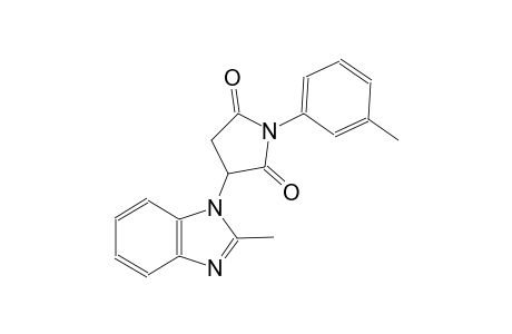 2,5-pyrrolidinedione, 3-(2-methyl-1H-benzimidazol-1-yl)-1-(3-methylphenyl)-