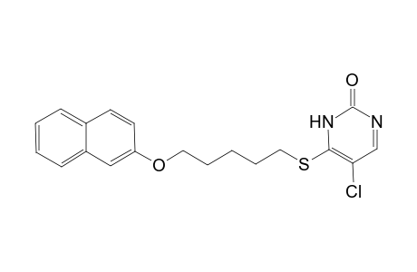 5-Chloro-4-([5-(2-naphthyloxy)pentyl]sulfanyl)-2(1H)-pyrimidinone