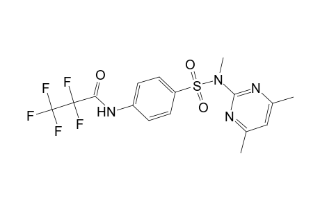 N-(4-([(4,6-Dimethyl-2-pyrimidinyl)(methyl)amino]sulfonyl)phenyl)-2,2,3,3,3-pentafluoropropanamide