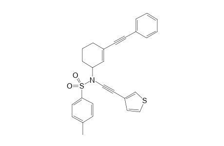 N-(3-((phenyl)ethynyl)cyclohex-2-en-1-yl)-4-methyl-N-(thiophen-3-ylethynyl)benzenesulfonamide