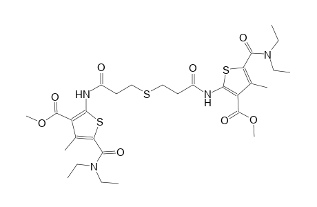methyl 5-[(diethylamino)carbonyl]-2-({3-[(3-{[5-[(diethylamino)carbonyl]-3-(methoxycarbonyl)-4-methyl-2-thienyl]amino}-3-oxopropyl)sulfanyl]propanoyl}amino)-4-methyl-3-thiophenecarboxylate