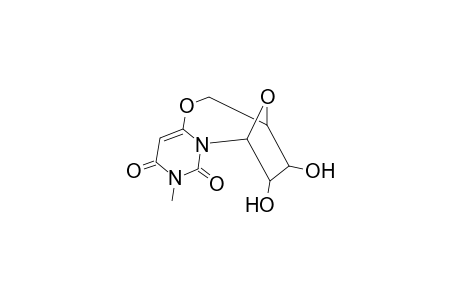 3,6-Epoxy-2H,8H-pyrimido[6,1-b][1,3]oxazocine-8,10(9H)-dione, 3,4,5,6-tetrahydro-4,5-dihydroxy-9-methyl-, [3R-(3.alpha.,4.beta.,5.beta.,6.alpha.)]-