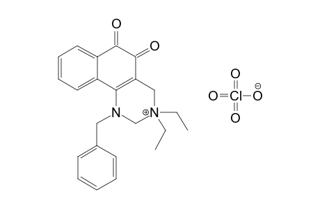 1-Benzyl-1,2,3,4,5,6-hexahydro-3,3-diethyl-5,6-dioxo-benzo[h]quinazolinium - perchlorate