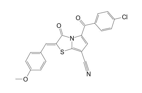 5-(4-CHLOROPHENYL)-CARBONYL-2-(4-METHOXYPHENYL)-METHYLIDENE-3-OXO-2,3-DIHYDROPYRROLO-[2.1-B]-THIAZOLE-7-CARBONITRILE