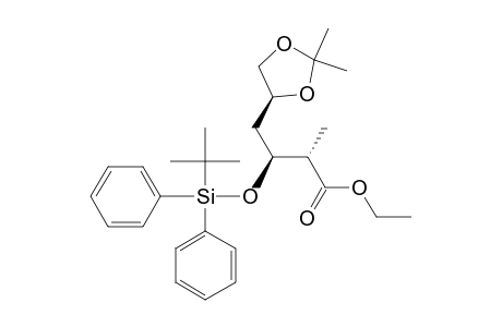 Ethyl (2S,3S,5S)-3-((tert-Butyldiphenylsilyl)oxy)-5,6-(isopropylidenedioxy)-2-methylhexanoate