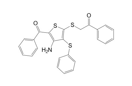 3-Amino-2-benzoyl-5-[phenacylthio]-4-(phenylthio)-thiophene