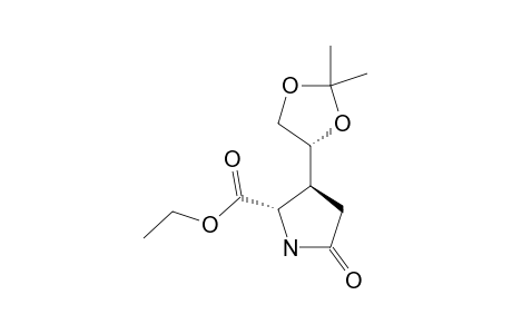 Ethyl (2R,3R)-3-[(S)-2,2-Dimethyl-1,3-dioxolan-4-yl]-5-oxopyrrolidine-2-carboxylate