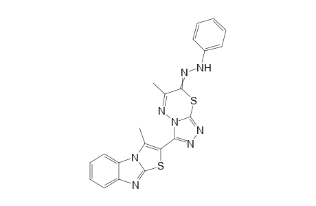 3-Methyl-2-(7-phenylhydrazono-6-methyl-7H-1,2,4-triazolo[3,4-b]-1,3,4-thiadiazin-3-yl)thiazolo[3,2-a]benzimidazole