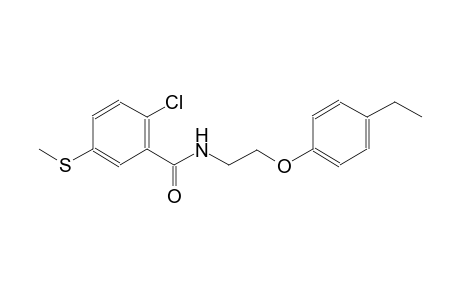 2-Chloro-N-[2-(4-ethylphenoxy)ethyl]-5-(methylsulfanyl)benzamide