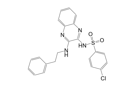 benzenesulfonamide, 4-chloro-N-[3-[(2-phenylethyl)amino]-2-quinoxalinyl]-
