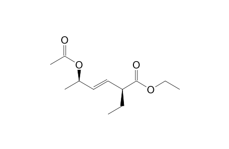 Ethyl (E)-2-ethyl-5-acetoxy-3-hexenoate