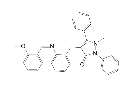 3H-Pyrazol-3-one, 1,2-dihydro-4-[[2-[[(2-methoxyphenyl)methylene]amino]phenyl]methyl]-1 -methyl-2,5-diphenyl-
