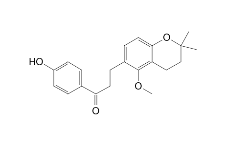 3-(5-Methoxy-2,2-dimethyl-4H-1,2-dihydropyrano[b]phenyl-6-yl)-1-(4-hydroxyphenyl)-1-propanone