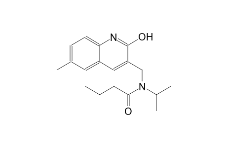 N-[(2-hydroxy-6-methyl-3-quinolinyl)methyl]-N-isopropylbutanamide