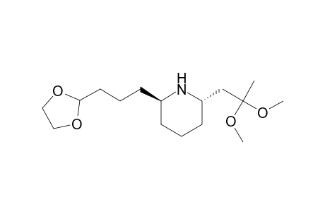 trans-2-(1,3-Dioxolano-2-propyl)-6-(2,2-dimethoxypropyl)piperidine